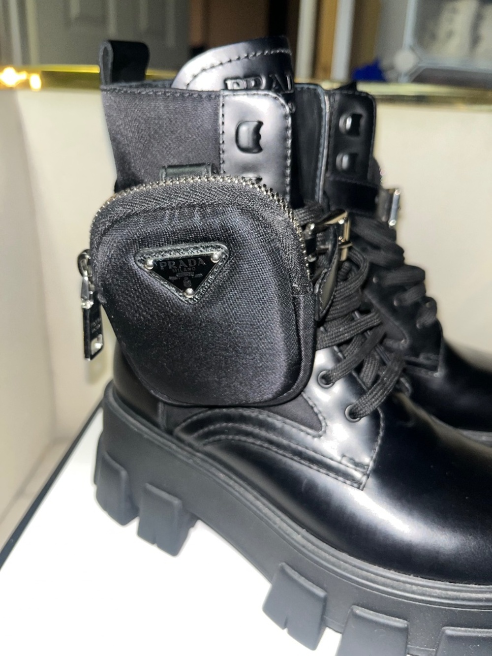 Prada Monolith Re-Nylon Ankle boots